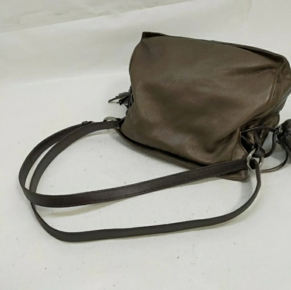 Loewe Flamenco Tassel Bronze Napa Leather Shoulder Bag